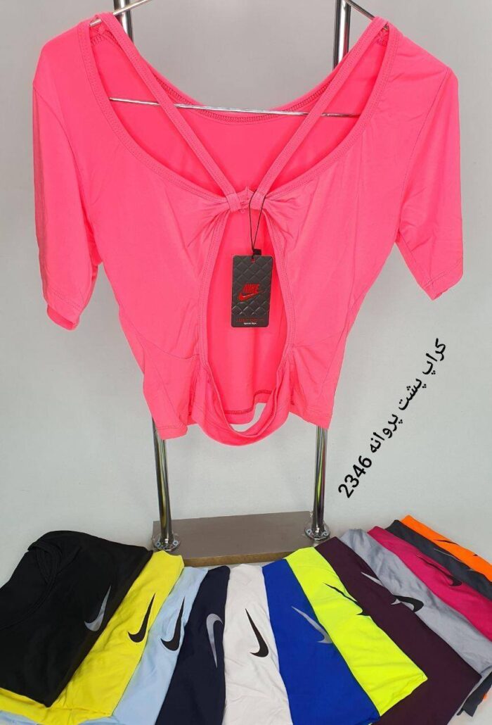 7206-2 بلوز کراپ پشت پروانه 2346 آدان - تصویر 2