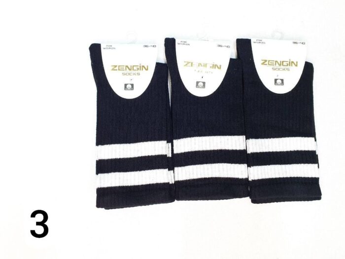 جوراب ساقدار زنانه پنبه ترک - تصویر 3