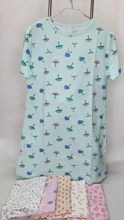 پیراهن آ.کوتاه پنبه ترک نلین