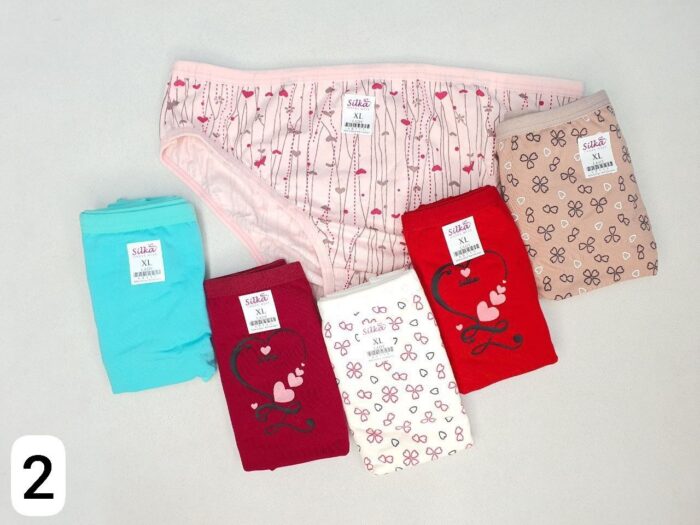 2051-2052-2053-2054-2055-2 شورت زنانه پشت چاپ سیلکا XXXL - تصویر 2