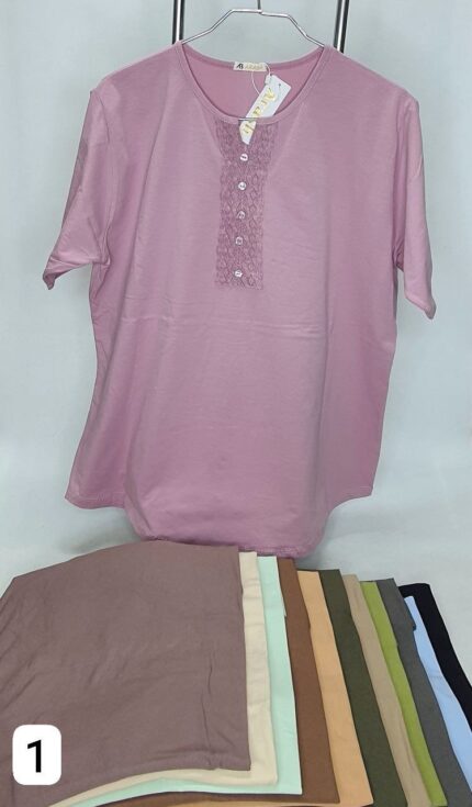 بلوز گیپور دار پنبه بزرگ آرش