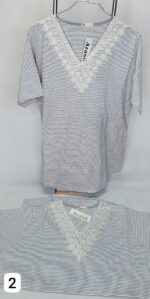 بلوز گیپور دار پنبه بزرگ آرش - تصویر 2