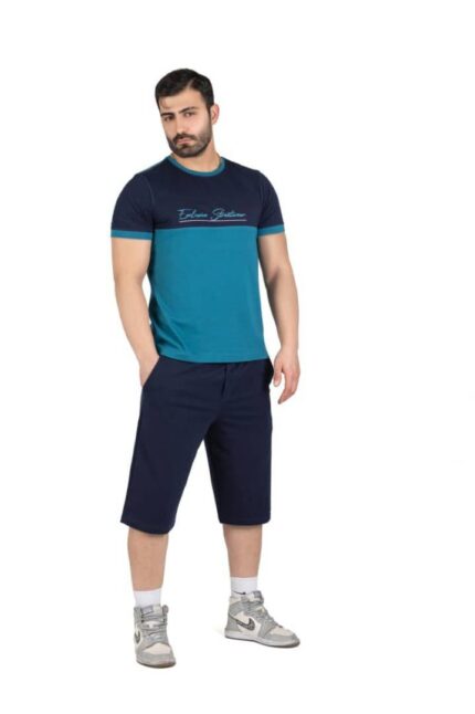 ست راحتی مردانه تیشرت شلوارک 106 سیلکا