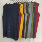 تاپ حلقه ای کبریتی دکمه دار کشمیر