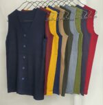 تاپ حلقه ای کبریتی دکمه دار کشمیر