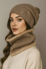 شال کلاه گردنی تویه دار سلین - تصویر 2