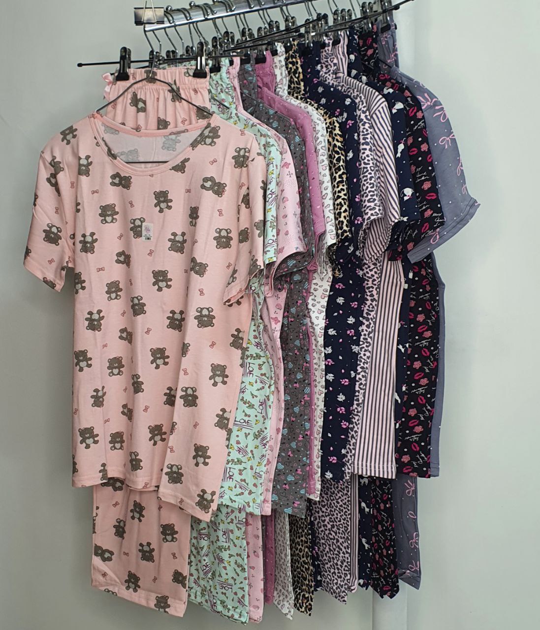 9005 تيشرت شلوار زنانه 13 طرح پنبه ترك نلين - تصویر 1