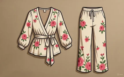 بلوز شلوار راکی رز